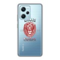 Полупрозрачный дизайнерский пластиковый чехол для Xiaomi RedMi Note 12 Pro Plus Символика льва