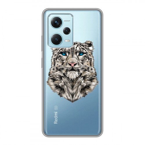 Полупрозрачный дизайнерский силиконовый чехол для Xiaomi RedMi Note 12 Pro Plus Прозрачные леопарды
