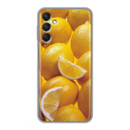 Дизайнерский силиконовый чехол для Samsung Galaxy A24 4G Лимон