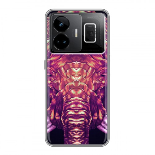 Дизайнерский силиконовый чехол для Realme GT3 Ультрафиолетовые животные