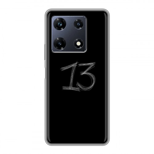 Дизайнерский силиконовый чехол для Infinix Note 30 Pro Черно и кратко