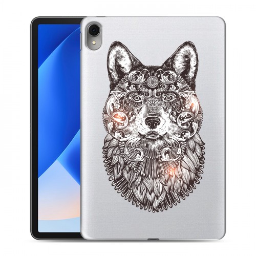 Полупрозрачный дизайнерский силиконовый чехол для Huawei MatePad 11 (2023) Волки 