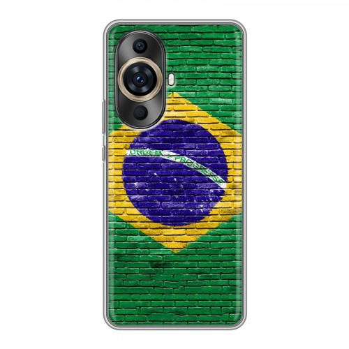 Дизайнерский силиконовый чехол для Huawei Nova 11 Pro Флаг Бразилии