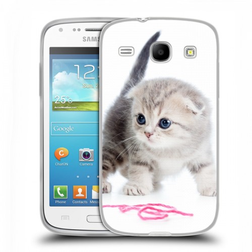 Дизайнерский силиконовый чехол для Samsung Galaxy Core Котята