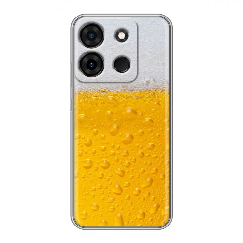 Дизайнерский силиконовый чехол для Infinix Smart 7 Plus Пузырьки пива