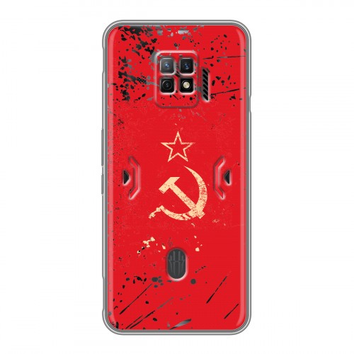Полупрозрачный дизайнерский пластиковый чехол для ZTE Nubia Red Magic 7 Pro Флаг СССР