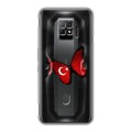 Полупрозрачный дизайнерский пластиковый чехол для ZTE Nubia Red Magic 7 Pro Флаг Турции