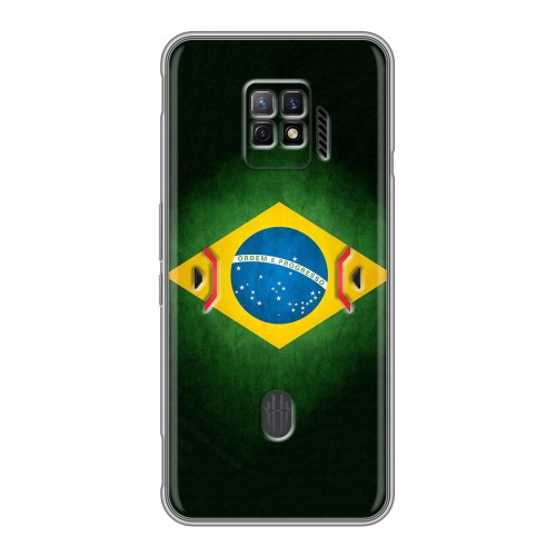 Дизайнерский силиконовый чехол для ZTE Nubia Red Magic 7 Pro Флаг Бразилии