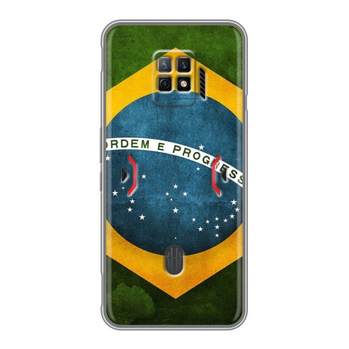 Дизайнерский силиконовый чехол для ZTE Nubia Red Magic 7 Pro Флаг Бразилии