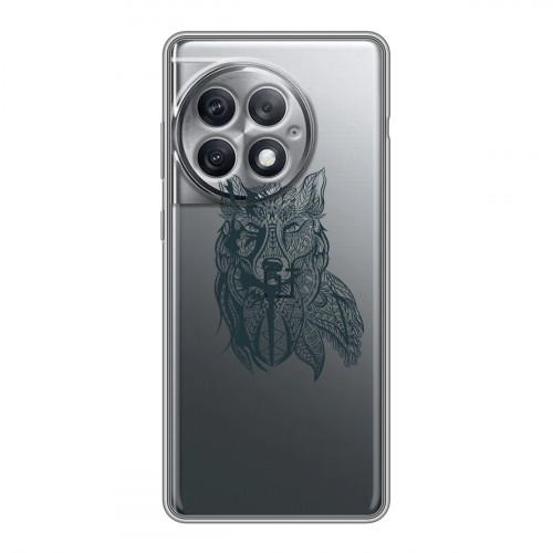 Полупрозрачный дизайнерский пластиковый чехол для OnePlus Ace 2 Pro Волки