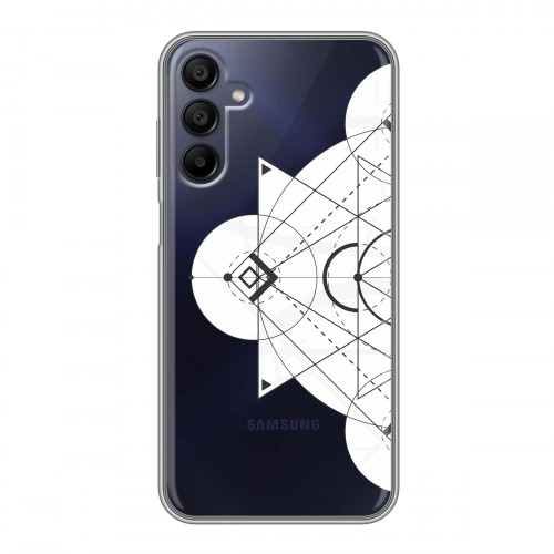 Полупрозрачный дизайнерский пластиковый чехол для Samsung Galaxy A15 Прозрачные мандалы