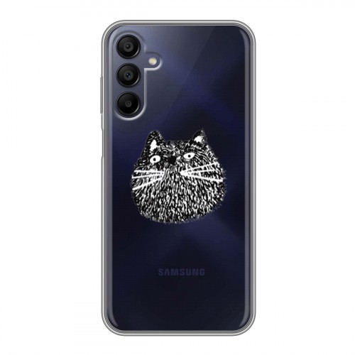 Полупрозрачный дизайнерский пластиковый чехол для Samsung Galaxy A15 Прозрачные кошки