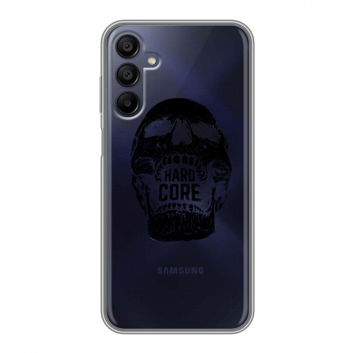 Полупрозрачный дизайнерский силиконовый чехол для Samsung Galaxy A15 прозрачные черепа 