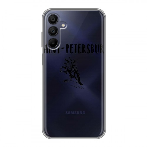 Полупрозрачный дизайнерский пластиковый чехол для Samsung Galaxy A15 Санкт-Петербург