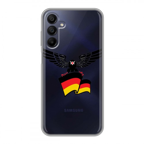 Полупрозрачный дизайнерский пластиковый чехол для Samsung Galaxy A15 Флаг Германии