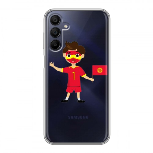 Полупрозрачный дизайнерский пластиковый чехол для Samsung Galaxy A15 флаг Киргизии