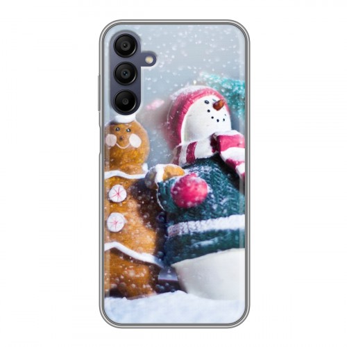 Дизайнерский силиконовый чехол для Samsung Galaxy A15 Снеговики