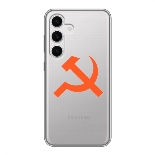 Полупрозрачный дизайнерский силиконовый чехол для Samsung Galaxy S24 Москва
