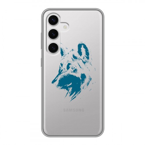 Полупрозрачный дизайнерский пластиковый чехол для Samsung Galaxy S24 Волки