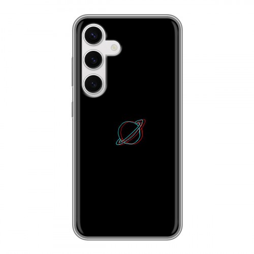 Дизайнерский силиконовый чехол для Samsung Galaxy S24 Минимализм на черном