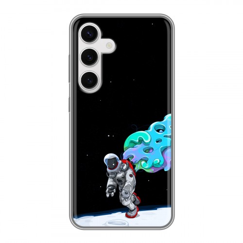 Дизайнерский силиконовый чехол для Samsung Galaxy S24 Космонавт