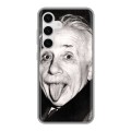 Дизайнерский силиконовый чехол для Samsung Galaxy S24 Альберт Эйнштейн