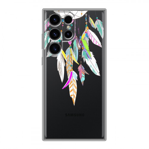 Полупрозрачный дизайнерский пластиковый чехол для Samsung Galaxy S24 Ultra Прозрачные обереги 3