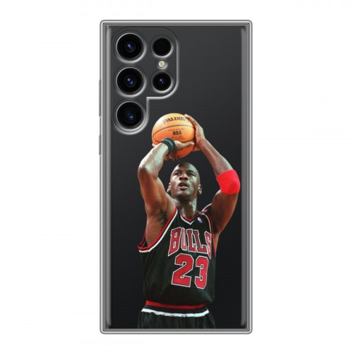 Полупрозрачный дизайнерский пластиковый чехол для Samsung Galaxy S24 Ultra НБА