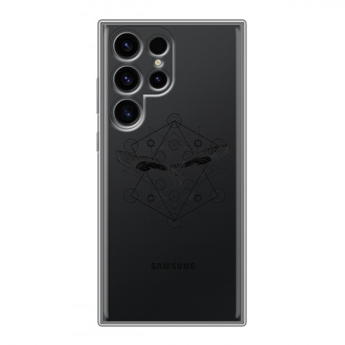 Полупрозрачный дизайнерский силиконовый чехол для Samsung Galaxy S24 Ultra Совы