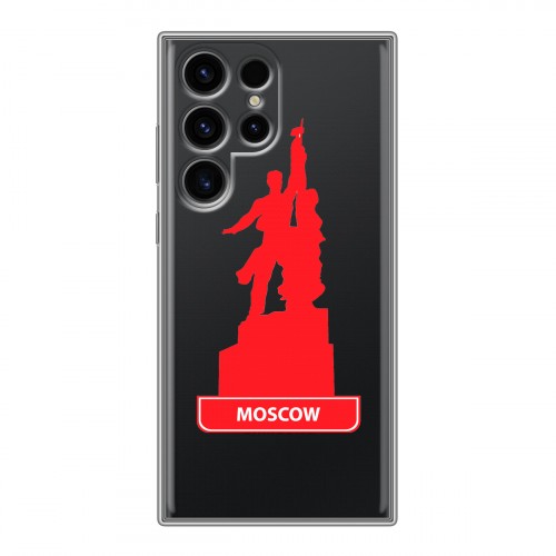 Полупрозрачный дизайнерский силиконовый чехол для Samsung Galaxy S24 Ultra Прозрачные города России
