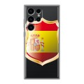 Полупрозрачный дизайнерский силиконовый чехол для Samsung Galaxy S24 Ultra флаг Испании