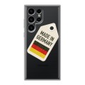 Полупрозрачный дизайнерский силиконовый чехол для Samsung Galaxy S24 Ultra Флаг Германии
