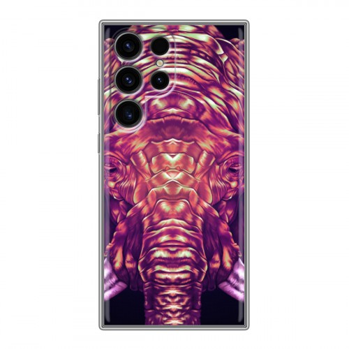 Дизайнерский силиконовый чехол для Samsung Galaxy S24 Ultra Ультрафиолетовые животные