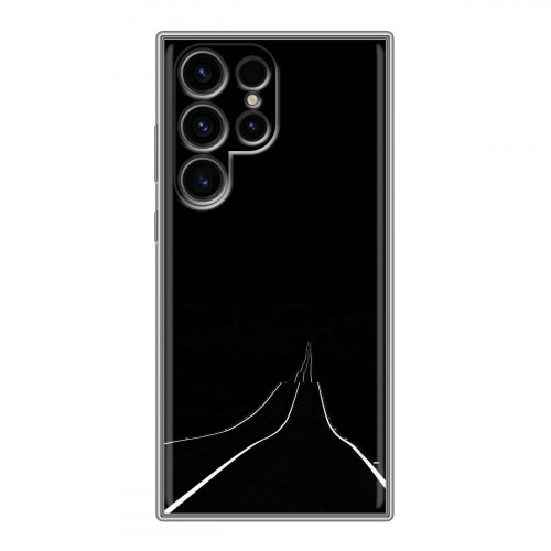 Дизайнерский силиконовый чехол для Samsung Galaxy S24 Ultra Минимализм на черном