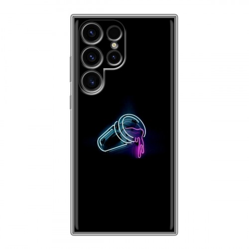 Дизайнерский силиконовый чехол для Samsung Galaxy S24 Ultra Минимализм на черном