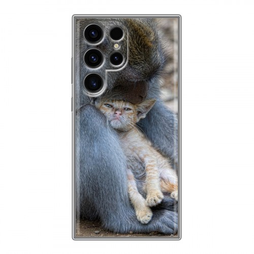 Дизайнерский силиконовый чехол для Samsung Galaxy S24 Ultra Обезьяны