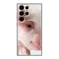 Дизайнерский силиконовый чехол для Samsung Galaxy S24 Ultra Свинки