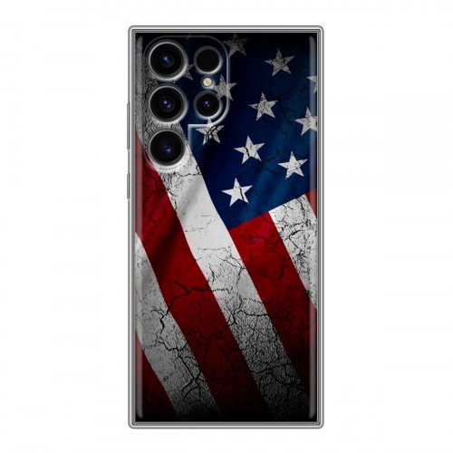 Дизайнерский силиконовый чехол для Samsung Galaxy S24 Ultra Флаг США