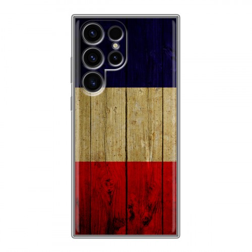 Дизайнерский силиконовый чехол для Samsung Galaxy S24 Ultra Флаг Франции