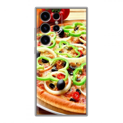 Дизайнерский силиконовый чехол для Samsung Galaxy S24 Ultra Пицца