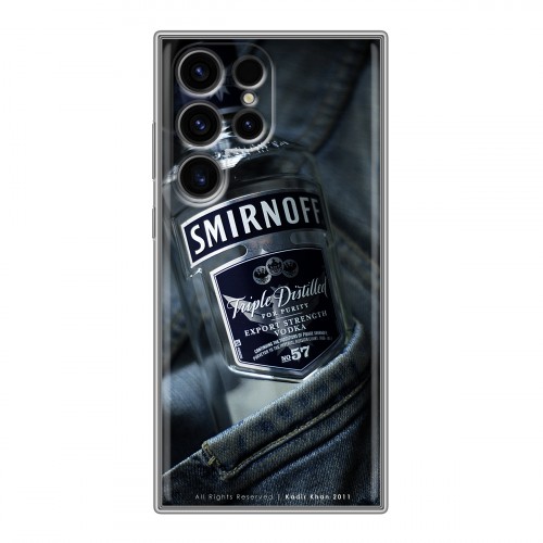 Дизайнерский силиконовый чехол для Samsung Galaxy S24 Ultra Smirnoff