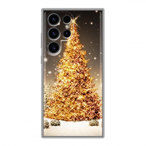 Дизайнерский силиконовый чехол для Samsung Galaxy S24 Ultra Новогодняя елка