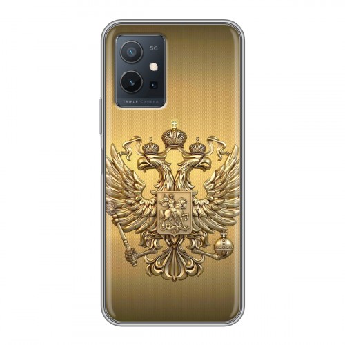 Дизайнерский силиконовый чехол для Vivo Y55 5G Флаг и герб России