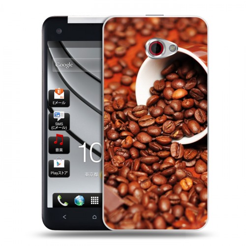 Дизайнерский пластиковый чехол для HTC Butterfly S кофе текстуры