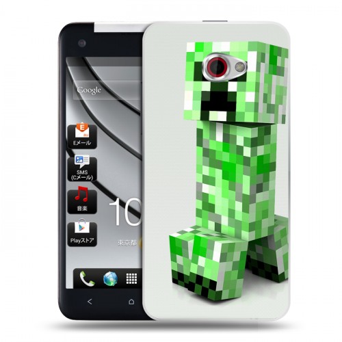 Дизайнерский пластиковый чехол для HTC Butterfly S Minecraft
