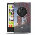 Дизайнерский пластиковый чехол для Nokia Lumia 1020 ежик в тумане