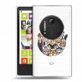 Полупрозрачный дизайнерский пластиковый чехол для Nokia Lumia 1020 Прозрачные собаки