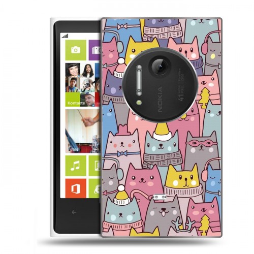 Дизайнерский пластиковый чехол для Nokia Lumia 1020 Коты