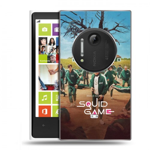 Дизайнерский пластиковый чехол для Nokia Lumia 1020 Игра в кальмара
