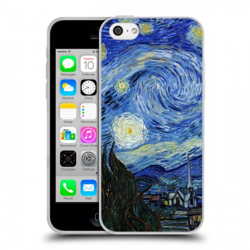 Дизайнерский пластиковый чехол для Iphone 5c Звездная ночь